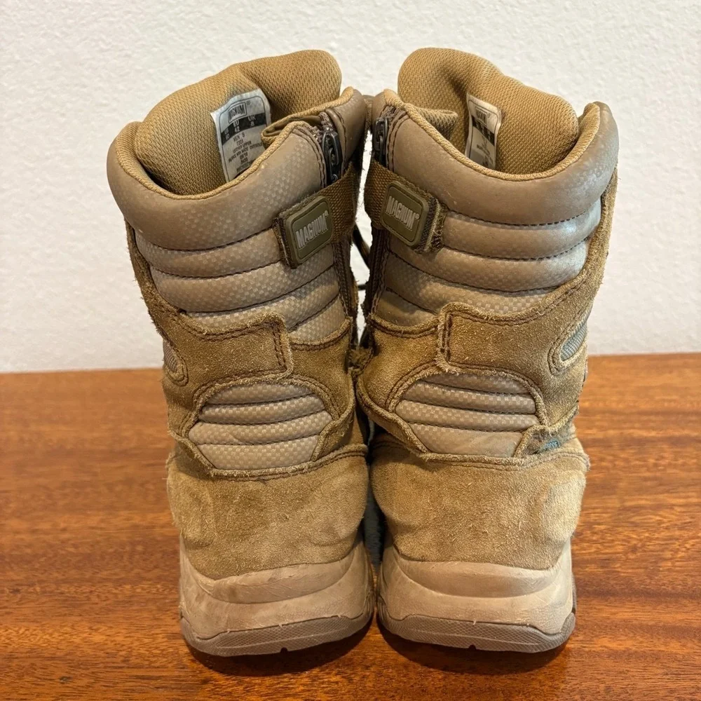 Magnum Response 8.0 7201 Men's Tactical Military Duty Work Boots Side Zip Tan 9D